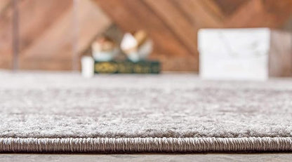 Unique Loom Trellis Frieze Collection Area Rug - Geometric (2' x 13' 1" Runner, Light Gray/ Ivory)