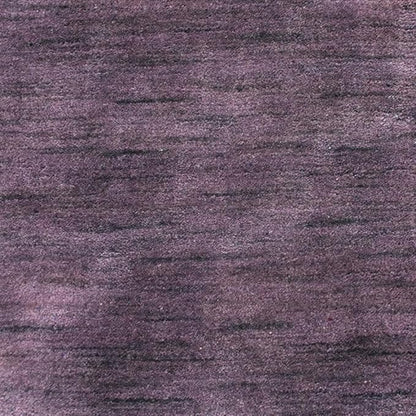 Hand Knotted Loom Wool ECO-Friendly Area Rugs - 6'x6', Octagon, Purple Color, Solid Plain Design, High Pile Thick Handmade Anti Skid Area Rugs for Living Room, Bed Room (L00111)