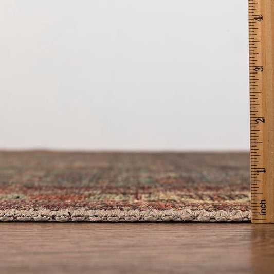 Keen Home Design 3x5 Rug - Machine Washable Entry Rug with Non-Slip Backing, Ideal for Enteryway, Kitchen, Bathroom, Laundry Room - Vintage, Easy Clean, Durable, Low Pile Rug - (3' x 5')