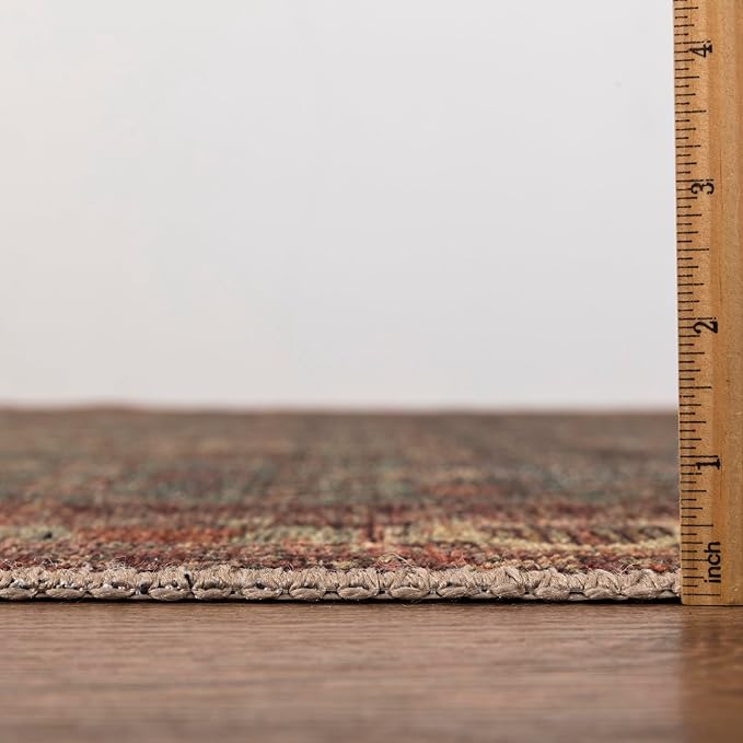 Keen Home Design 2x7 Rug - Machine Washable Runner Rug with Non-Slip Backing, Ideal for Hallway, Entryway, Kitchen, Laundry Room - Vintage, Easy Clean, Durable, Low Pile Rug - (2'6" x 7')