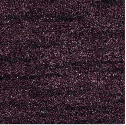 Hand Knotted Loom Wool ECO-Friendly Area Rugs - 2'6"x8', Runner, Purple Color, Solid Plain Design, High Pile Handmade Anti Skid Area Rugs for Living Room, Bed Room (L00111)