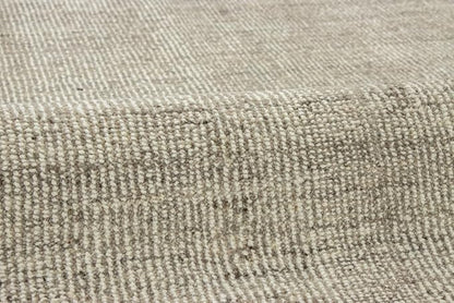 Handwoven Wool Area Rug 5'3" x 7'6" – Neutral Beige Gray Textured Flatweave Carpet for Living Room, Bedroom, Dining, Office – Modern Minimalist Floor Décor (160 x 230 cm)