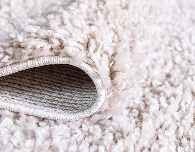 Unique Loom Davos Shag Collection Area Rug - Solid (3' 3" x 5' 3" Rectangle, Linen)