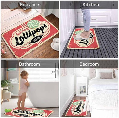 Candy Store Sign Bathroom Mat Rugs Microfiber Faux Cashmere Thick Plush Bath Mat Non-Slip Water Absorbent Bath Carpet for Bathtub Bathroom Floor Tub 20 x 30 Inch