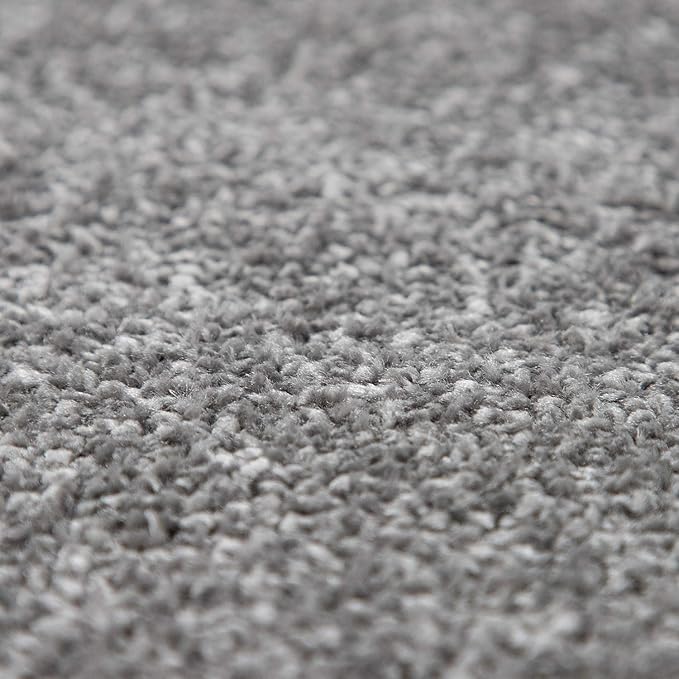 Paco Home Solid Area Rug in Anthracite Modern Plain Design, Size: 2'8" x 4'11"