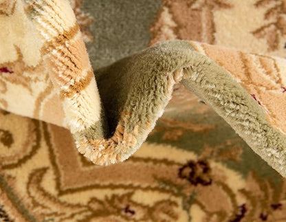 Rugs.com Chateau Collection Rug - 4' x 6' Oval Green Medium Pile Rug