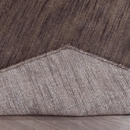 Hand Knotted Loom Wool ECO-Friendly Area Rugs - 10'x10', Octagon, Brown Color, Solid Plain Design, High Pile Handmade Anti Skid Area Rugs for Living Room, Bed Room (L00111)