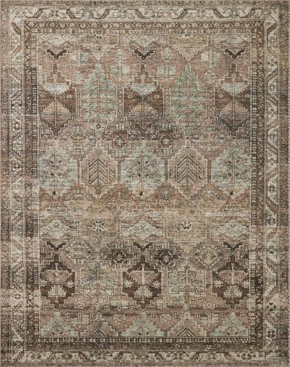 Loloi Amber Lewis Billie Collection, Clay & Sage 2'-6" x 9'-6" Area Rug – Antique & Distressed Accent Rugs for Living Room, Bedroom, Entryway & Hallway, No Shed High Traffic Area Home Decor Rug