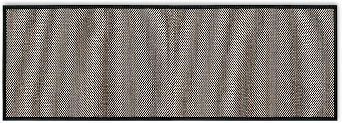 Artoid Mode Washable Non Skid Kitchen Rugs and Mats Doormat, Absorbent Door Mat Rugs for Kitchen Floor Front of Sink Hallway Black 17x47 Inch