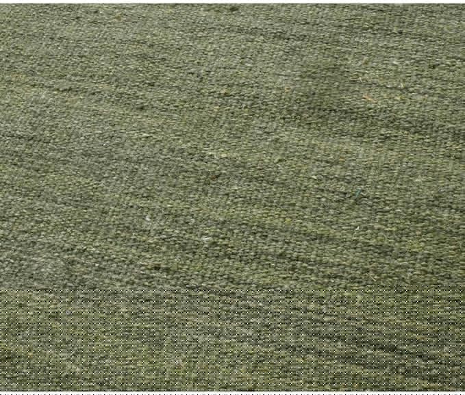 Rugsotic Carpets Hand Woven Flat Weave Kilim Wool ECO-Friendly Area Rugs - 6'x6', Square Shape, Olive Color, Solid Plain Design, Low Pile Handmade Area Rugs for Living Room, Bed Room (D00111)