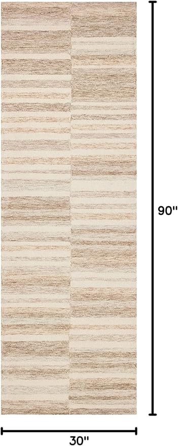 Loloi Chris Loves Julia Chris Collection CHR-03 Ivory/Clay 2'-6'' x 7'-6'', .50" Pile Height, Runner Rug
