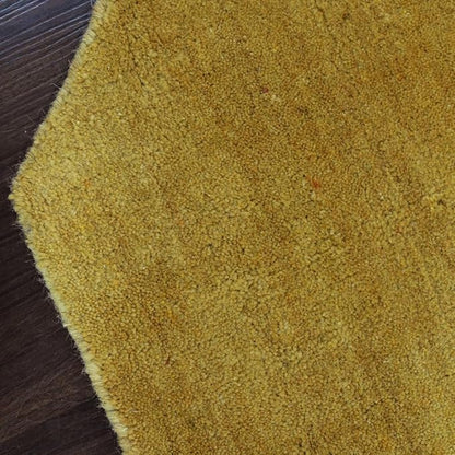 Hand Knotted Loom Wool ECO-Friendly Area Rugs - 10'x10', Octagon, Orange Color, Solid Plain Design, High Pile Handmade Anti Skid Area Rugs for Living Room, Bed Room (L00111)
