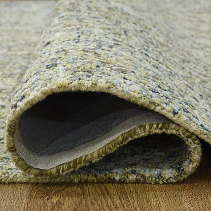 Hand Tufted Wool ECO-Friendly Area Rugs - 5'x8', Rectangle Shape, Light Green, Solid Plain Design, High Pile Handmade Anti Skid Area Rugs for Living Room, Bed Room (KWC111)