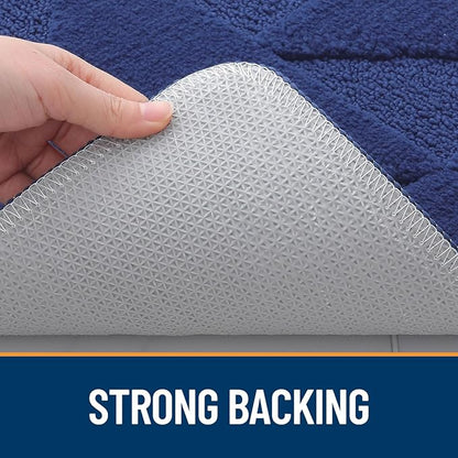 OLANLY Door Mats Indoor, Non-Slip, Absorbent, Dirt Resist, Entrance Washable Mat, Low-Profile Inside Entry Doormat for Entryway (71x47 inches, Navy)