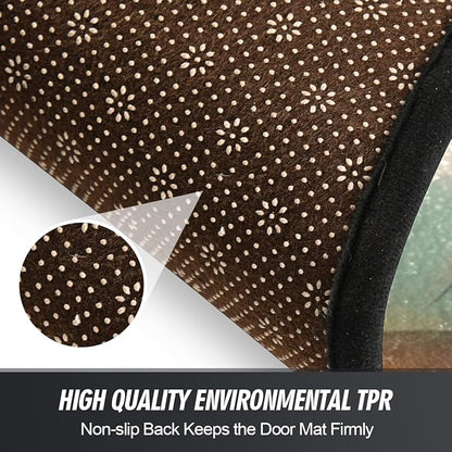 Round Washable Non-Slip Rug for Home & Office Soft Carpet for Living Room, Bedroom & Entryway Indoor/Outdoor Horse Watercolor Design Perfect for Dining Room Rubber Backed & Easy to Clean.