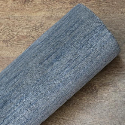 Hand Knotted Loom Wool ECO-Friendly Area Rugs - 10'x13', Rectangle, Light Blue Color, Solid Plain Design, High Pile Thick Handmade Anti Skid Rugs for Living Room (L00111)