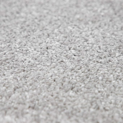 Paco Home Solid Area Rug in Silver Modern Plain Design, Size: 4' x 5'7"