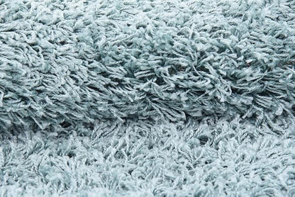 Unique Loom Solid Shag Collection Area Rug (6' 1" x 9' Rectangle, Light Slate Blue)