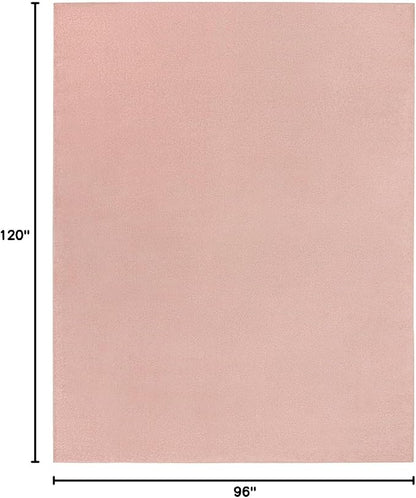 Nourison Home Nourison Essentials Pink 8' x 10' Area Rug - Easy Clean, Non Shedding, Bed Room, Living Room, Dining Room, Kitchen (8' x 10')