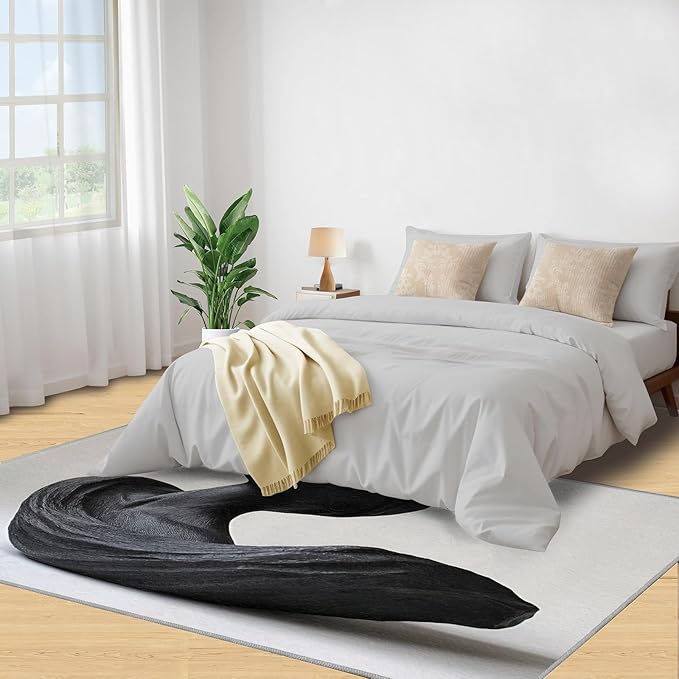 3x5 Sculpture Art Dorm Rug - 3D Portrait Small Rugs for Bedroom, Female Bust Area Rug Washable Non Slip for Bedroom Kitchen Living Room Entryway