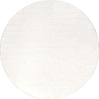 nuLOOM Nia White/Ivory, 5' Round, Cozy Shag, Fluffy and Soft, High Traffic, Stain Resistant, Easy Clean, Durable Machine Washable Area Rug for Bedroom, Living Room, Dining, Den, Foyer, Entryway