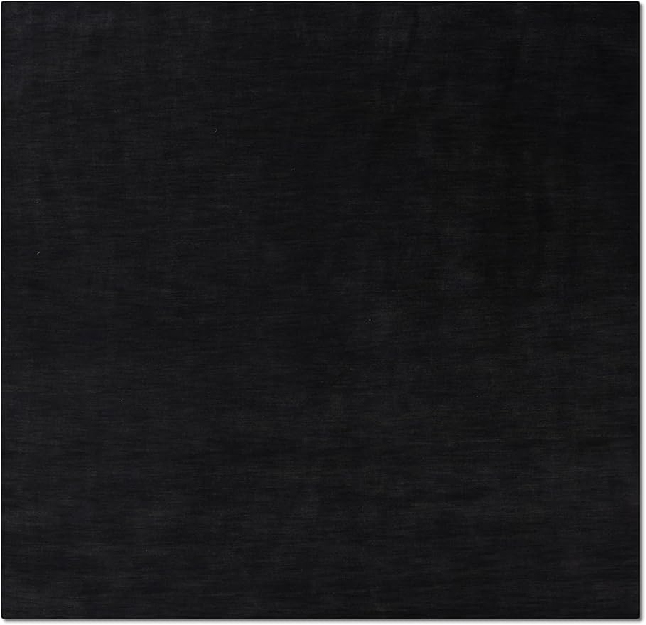Hand Knotted Loom Wool ECO-Friendly Area Rugs - 10'x10', Square, Charcoal Color, Solid Plain Design, High Pile Handmade Anti Skid Area Rugs for Living Room, Bed Room (L00111)