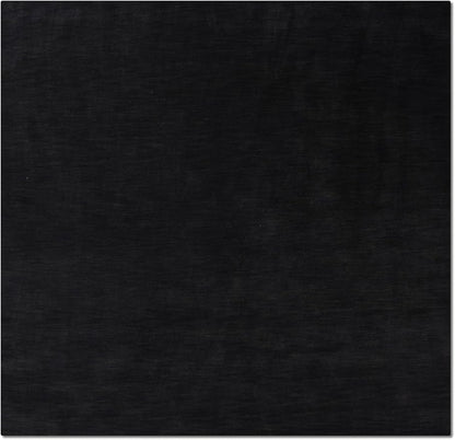 Hand Knotted Loom Wool ECO-Friendly Area Rugs - 10'x10', Square, Charcoal Color, Solid Plain Design, High Pile Handmade Anti Skid Area Rugs for Living Room, Bed Room (L00111)