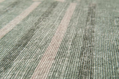 Revival Rugs Flam 10'x13' Zero-Shedding Area Rug for Living Room Bedroom - Oeko-TEX Certified, Low Pile, Spot Clean, Green