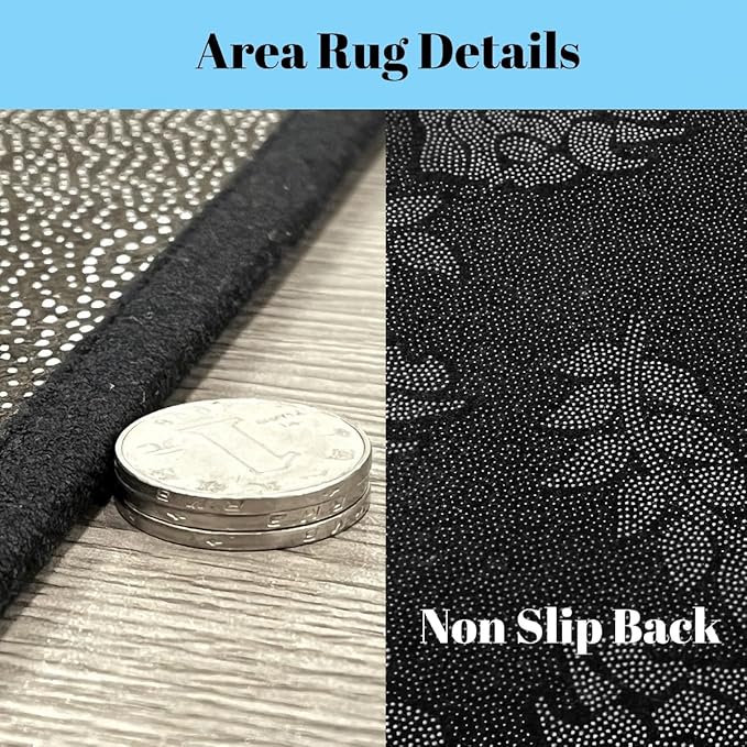 French Country Floral 5x7 Area Rug Pink Rose Living Room Rug | Romantic Flowers Rugs for Bedroom, Rustic Carpet Indoor Floor Mat