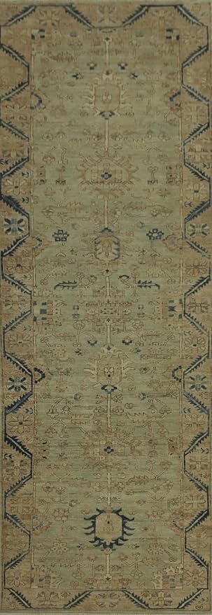 Transitional Collection 11' 7'' X 3' 0'' Runner Rug Rug, All-Over 100% Wool Carpet for Home Décor, Foyer and Hallway