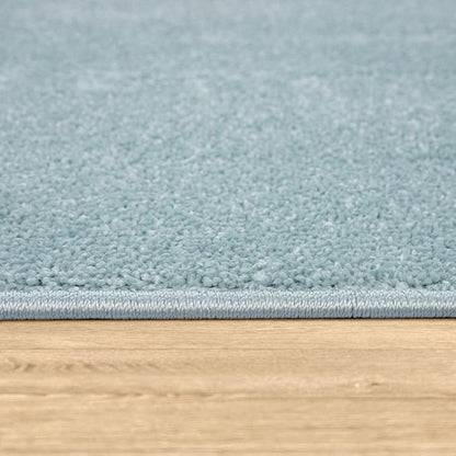 Paco Home Solid Area Rug in Light Blue Modern Plain Design, Size: 4' x 5'7"