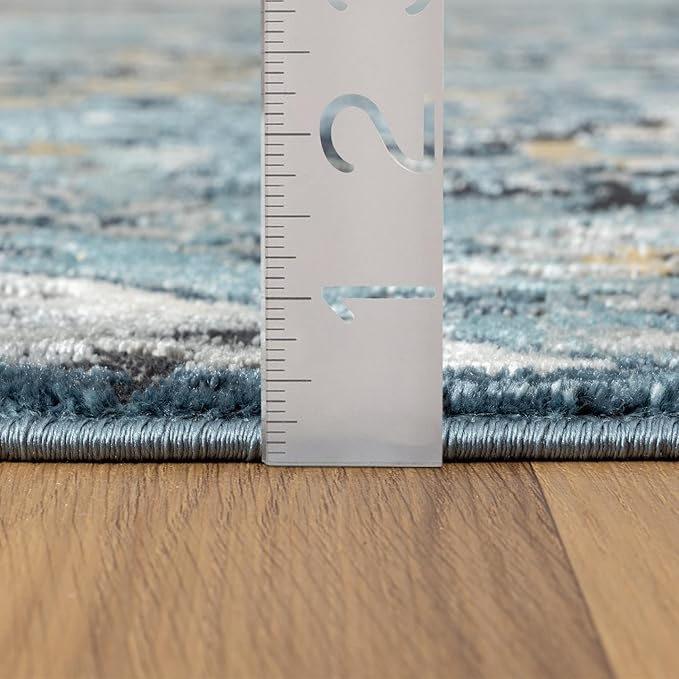LUXE WEAVERS Moroccan Blue 5x7 Medallion Area Rug for Living Rooms