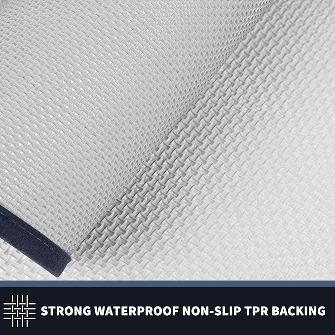 PURRUGS Dirt Trapping Door Mat 24" x 60", Non-Slip/Skid Machine Washable Entryway Rug, Shoes Scraper, Throw Rug, Super Absorbent Area Rug for Muddy Wet Shoes and Paws, Light Blue & Navy