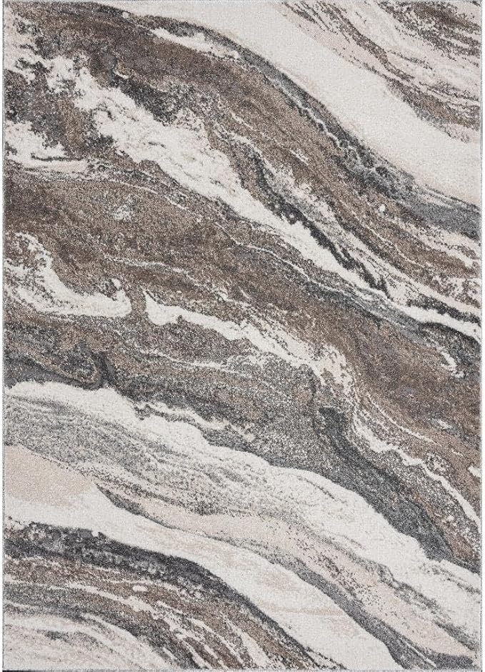LUXE WEAVERS Lagos Collection 7983 Grey 2x3 Art Deco Area Rug