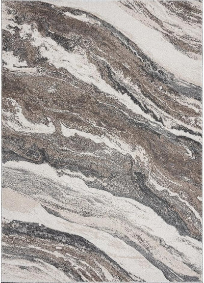 LUXE WEAVERS Lagos Collection 7983 Grey 8x10 Art Deco Area Rug