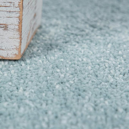 Paco Home Solid Area Rug in Light Blue Modern Plain Design, Size: 4'7" x 6'7"