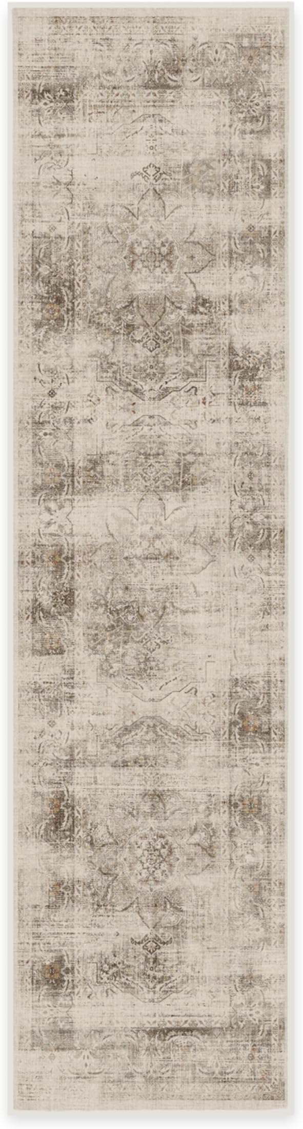 RUGGABLE Washable Vintage Runner Rug – Sarrah Hazel 2.5x10, Stain-Resistant, Non-Slip Hallway Runner – Machine Washable Rug for Hallway, Entryway, Living Room & Kitchen – with Standard Pad