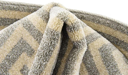 Unique Loom Athens Collection Classic Geometric Modern Border Design Area Rug (2' 0 x 3' 0 Rectangular, Gray/ Beige)