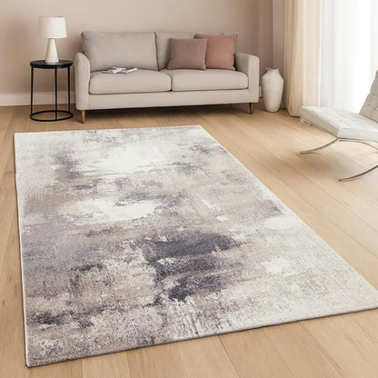 Paco Home Abstract Area Rug Artful Mottled Color Pattern in Beige Grey, Size: 6'7" x 9'6"