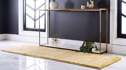 Unique Loom Solo Collection Area Rug - Calabasas (2' 2" x 13' 1" Runner, Yellow)
