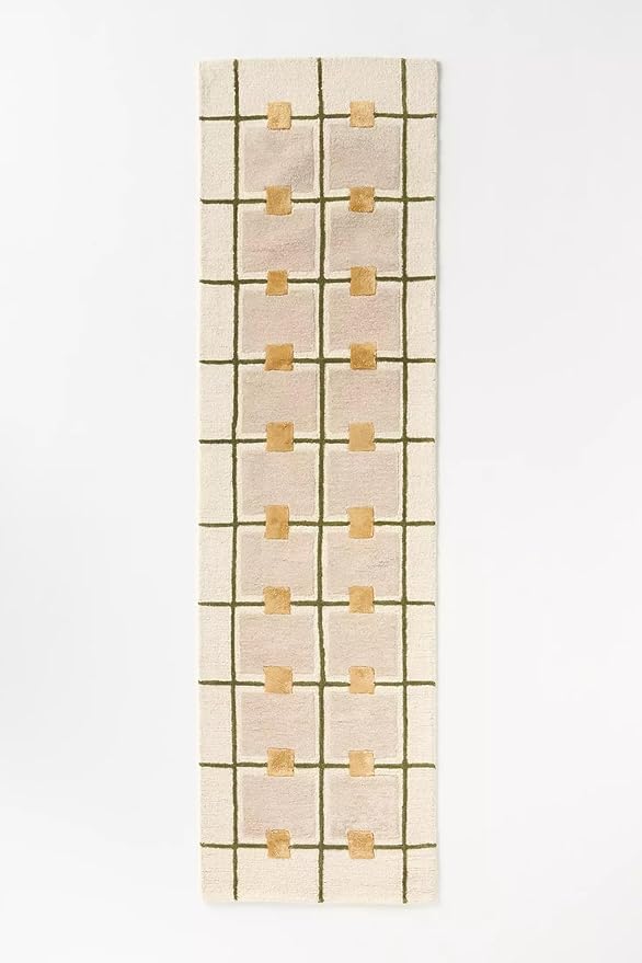 Greer Hand-Tufted Wool Rug - Elegant Taupe and Olive Geometric Pattern for Sophisticated Home Decor (9x9 Ft Square)