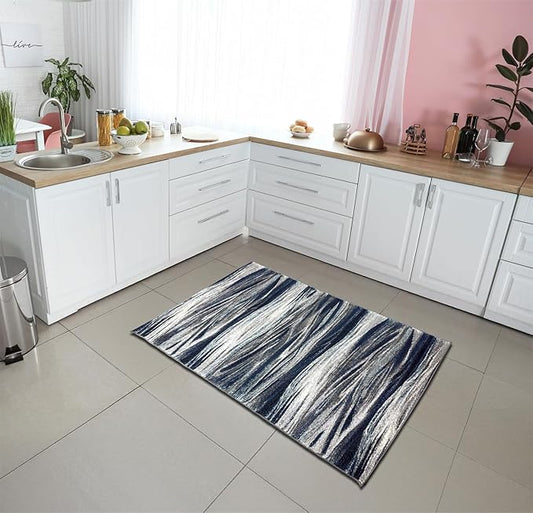 Keen Home Design Area Rugs - 3x5 Non-Shedding, Abstract Rugs for Kitchen, Living Room, Bedroom, Dining Room, Entryway - Size: 3' x 5', Multi