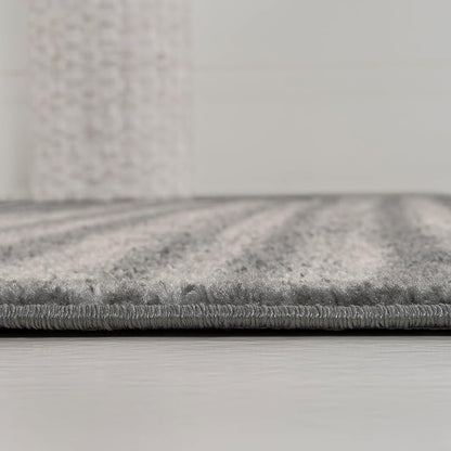 JONATHAN Y Khalil Modern Berber Stripe Gray/Cream Indoor Area Rug, 8x10, Contemporary, Bohemian, Easy-Cleaning for Living Room, Bedroom, Kitchen, Pet Friendly, Non-Shedding (MOH207G-8)