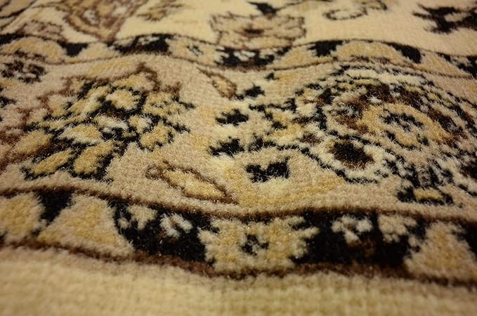 Unique Loom Sialk Hill Collection Area Rug - Washington (2' 11" x 16' 5" Runner Ivory/Black)