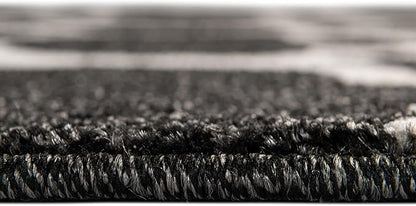 Rugs.com Lattice Collection Rug – 7' x 10' Black Medium Rug Perfect for Bedrooms, Dining Rooms, Living Rooms