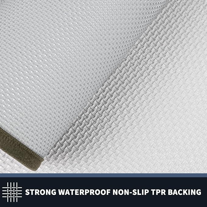 PURRUGS Dirt Trapping Door Mat 24" x 84", Non-Slip/Skid Machine Washable Entryway Rug, Shoes Scraper, Throw Rug, Super Absorbent Area Rug for Muddy Wet Shoes and Paws, Budding Green & Sage Green