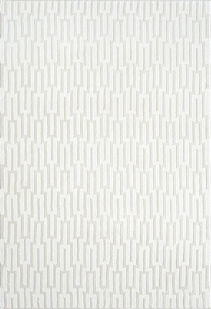 Abani Cream Area Rug for Living Room, Bedroom -Geometric Pattern - 6 x 9 -Durable & Easy to Clean