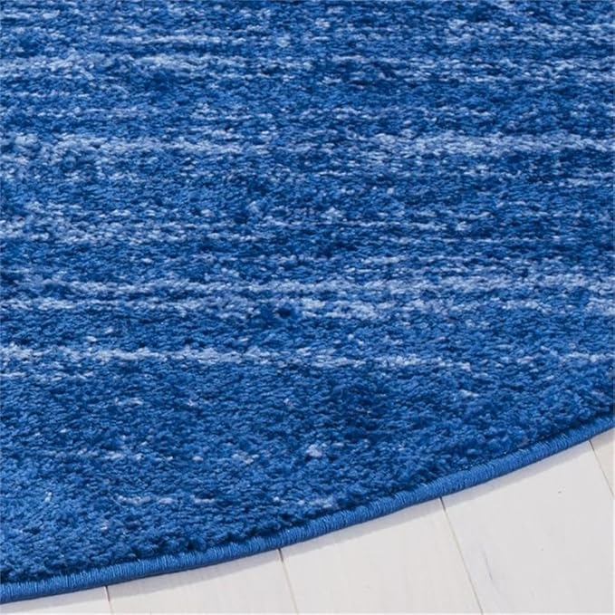SAFAVIEH Adirondack Collection Area Rug - 9' Round, Light Blue & Dark Blue, Modern Ombre Design, Non Shedding & Easy to Clean, Ideal for Living Room, Bedroom, Office, Dining Space (ADR113F)