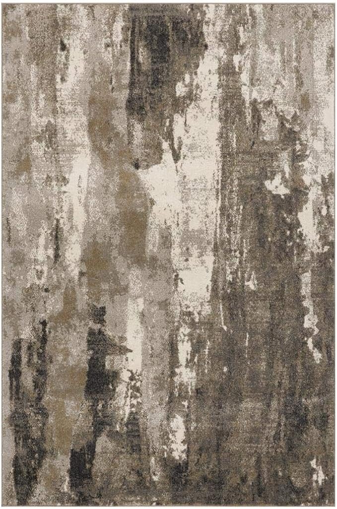 LUXE WEAVERS Lagos Collection Beige 6x9 Abstract Area Rug