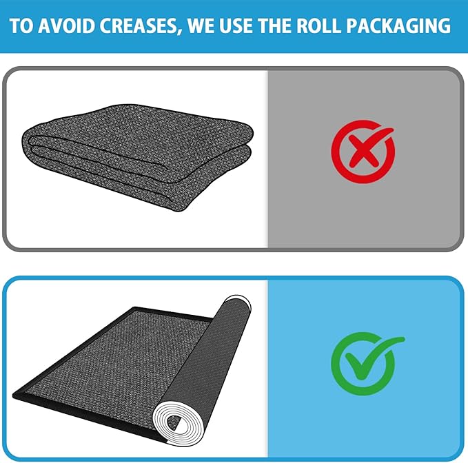 8FT Jute Runner Rug for Hallways Non Slip, Rubber Backed Long Laundry Room Mat Hall Rug Runner Carpet Non Skid, Black